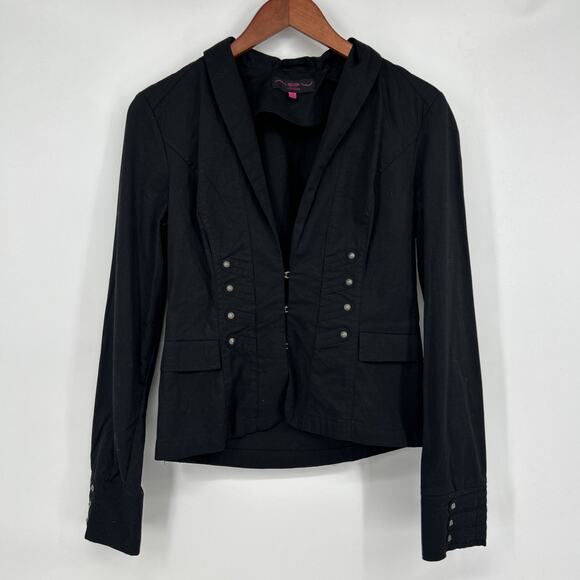 Vintage Y2K New Look Top Womens Size M Military Studs Mall Goth Indiesleaze - Picture 1 of 10